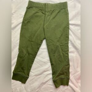Carter’s 2T Toddler Hunter Green cinch waist & ankles jogger long pants PRELOVED